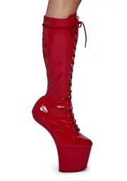 [Pleaser] Craze-2023 Heelless Boots - Red