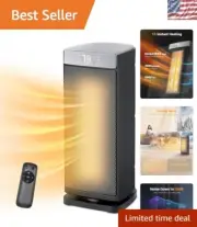 Fast Heating Indoor Space Heater with Thermostat & Auto Timer, 5 Modes Available