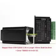 Stepper Motor 57BYG250D 2.5 N.m Length 100mm + Microstep Driver 0.5-4A DC 9-40V