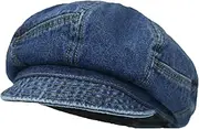 [BSYLOO] Beret Hat for Women,Denim Baker Hat Newsboy Cabbie Cap Peaky blinder hat for Women Girls