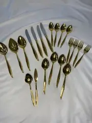 Oneida Flatware Oneidacraft Deluxe Textura Gold Stainless