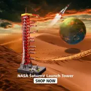 Saturn-V Launch Umbilical Tower Building Blocks Apollo Launch Pad Bricks Toy Set