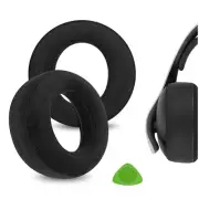 Geekria Velour Ear Pads for Sony PlayStation Pulse Elite Headphones (Black)