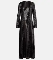 [Rotate] Rotate Sequined maxi dress AU 10 black