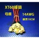 航模鋰電池接頭 XT60接頭14AWG 10CM矽膠多芯線 大電流導線 30A電調 穿越機 四軸分電板【奈米小蜂】