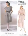 Vogue 1890 rare 80s dress pattern Geoffrey Beene sizes 8-10 uncut, tucks pockets