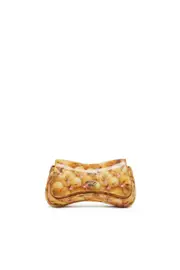 [Diesel] Diesel - Play-Glossy clutch with print - Clutches - Woman - Yellow UNI Yellow