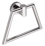 TRAPEZIUM TRIANGLE TOWEL RING - POLISHED STAINLESS STEEL