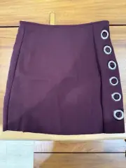 Urban Outfitters Silence + Noice Raw Hem Burgundy Size M