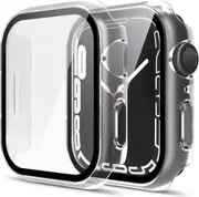 For Apple Watch 10 46MM Hard Case iWatch Gel Case With Built-In Screen Protector (Clear)