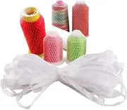 FKUMLUN 20 Yards White Cotton Thread Net for Sewing Embroidery Machine - Expandable, Organizes Thread Spools & Cones, Protects from Tangling, Suitable for Home Embroidery, Sewing, Quilting Machines