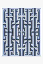 245' x 305' | Machine Washable Runner Rug | Kid & Pet Friendly | Indoor Rug | Jonathan Adler Greenwich Blue Rug | Ruggable