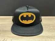 Vintage Batman DC Comics Yellow Logo Black YoungAn YA Mesh Trucker Hat Cap New