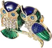 [WRITWAA] Multi-purpose Zircon Pearl Owl Brooch Stylish Clip for Dresses Parties Events