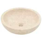 Sink 40X12 Cm Marble Cream Bathroom Sinks