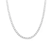 Bevilles 41cm Tennis Claw Necklace with Cubic Zirconia in Sterling Silver