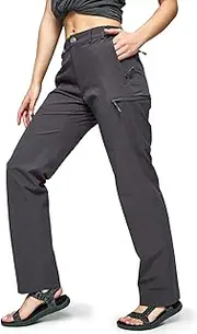 [MIER] Women's Cargo Pants with 6 Pockets Quick Dry Tactical Outdoor Hiking Pants Lightweight Stretchy and Water-Resistant
