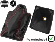 RED STITCH LEATHER GEAR BOOT WITH PLASTIC FRAME FITS VW CORRADO 1988-1995