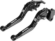 GYMARK Brake Levers Motorcycle Clutch Levers Set Foldable Extendable CNC Fit for Kawasaki Vulcan S 650 2015-2023 Adjustable (Black), JY-193