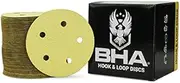 BHA 5" Inch 5 Hole Hook and Loop Sanding Discs for Orbital DA Sanders - 100 Pack (180 Grit)