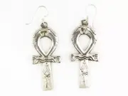 New Egyptian Ankh of Life Sterling Silver 925 Earrings