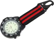 [WOFASHPURET] Sports Pocket Watch Chain Clip Watch Dice Stash Watch Digital Fob Watch Women Outdoor Carabiner Watch Green Watch Carabiner for Men Watch Fob Hook Glass Red