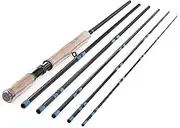 13ft 8-9wt or 14ft 9-10wt 6 Pieces Sections Carbon Spey Fly Fishing Rod Pole Double Hand Medium Fast Freshwater and Saltwater Fly Fishing