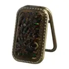Square Compact Pocket Mirror Vintage Cosmetic Folding Mirror Travel