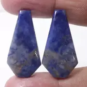 26.60 Cts Matching Earrings Natural Fancy Pair Sodalite Gemstone Jewelry Making