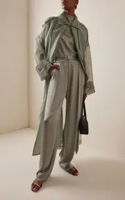 [LAPOINTE] Pleated Satin Relaxed Pants