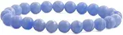 [IBOWZ] Crystal Bracelet Bead Bracelets Chakra Bracelet, 7 Chakra Natural Stone Bead Blue Chalcedony Bracelet Lucky Yoga Elastic Bangle Boho Fashion Charm Jewelry for Ladies