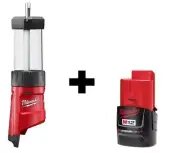 New Milwaukee 2362-20 400-Lumen LED Lantern/Flood Light & 2.0A/H Battery