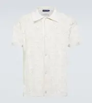 [Frescobol Carioca] Frescobol Carioca Raul crochet cotton shirt UK 16 white