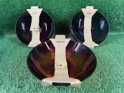 IKEA Fäjarran Hand Made Burgundy Candle Holder Set of 3 by Franz James *New