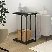Side Table Black 40x30x60 cm Engineered Wood Home Accent