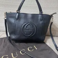 在飛比找PopChill優惠-[二手] GUCCI 牛皮托特包 水餃包