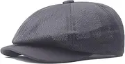 [Lifup] Men's Mesh Newsboy Flat Cap Breathable Summer Gatsby Ivy Golf Cabbie Hat