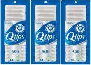 Q-tips Cotton Swabs, 500 Count (Pack of 3)