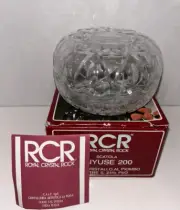 Vtg Royal Rock Crystal Cut Glass Jewelry Trinket Powder Jar Anyuse RCR Italy