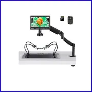 Professional 10.1" Webcam Digital Microscope with Soldering Helping Hands