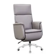 Executive Recliner Office Desk Swivel Computer Chair Adjustable Light Grey