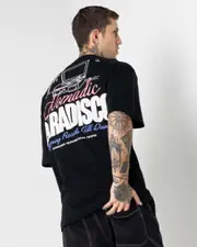 [Nomadic Paradise] Nomadic Paradise Men's Spinning Street T-Shirt in Jet Black Size XL XL Jet Black