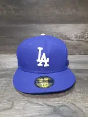 New Era 59Fifty Mens Cap Los Angeles Dodgers Blue On Field Game Fitted Hat 7 1/2