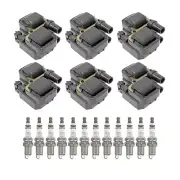Bosch 2 Ignition Coil NGK 12 Ruthenium HX Spark Plug Kit For Crossfire 911 V6 H6
