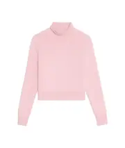 turtleneck sweater in scottish cashmere L,M light pink