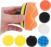 DRESSOOS 1 Set Car Wax Applicator Pads Automotive Paint Polishing Kit for Efficient Waxing Buffing and Detailing with Drill Polishing Attachment for Car Restoration