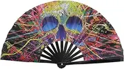 [Generic] Large Folding Fans For Dancing - Large 13 Inch Folding Hand Popping Fans,Decorative Foldable Craft, Dancing Supplies, Home Decoration For Party Favors