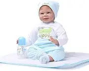 Reborn Baby Dolls, Soft Vinyl Handmade Newborn Silicone Reborn Baby with Eyes, Looks Like a Real Baby, 22 inch/56 cm Toddler Toys