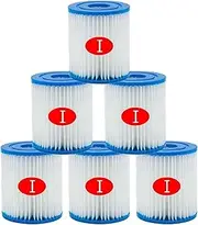 Robotic Pool Cleaner Filter Cartridge Compatible for Bestway Type I Pool Filter Cartridge - Inflatable Swimming Pool Replacement Filter Swimming Pool(6PCS)