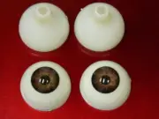Realistic Acrylic Eyes for Halloween PROPS, MASKS, DOLLS ( Light BROWN 26mm)